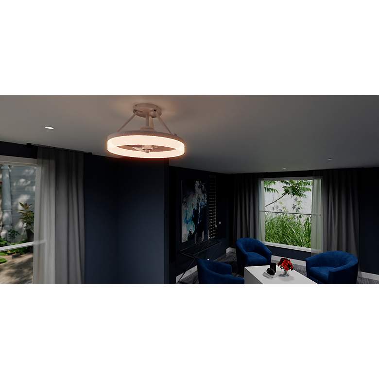 Image 7 14" Quoizel Cohen Brushed Nickel LED Ceiling Fan with Remote more views