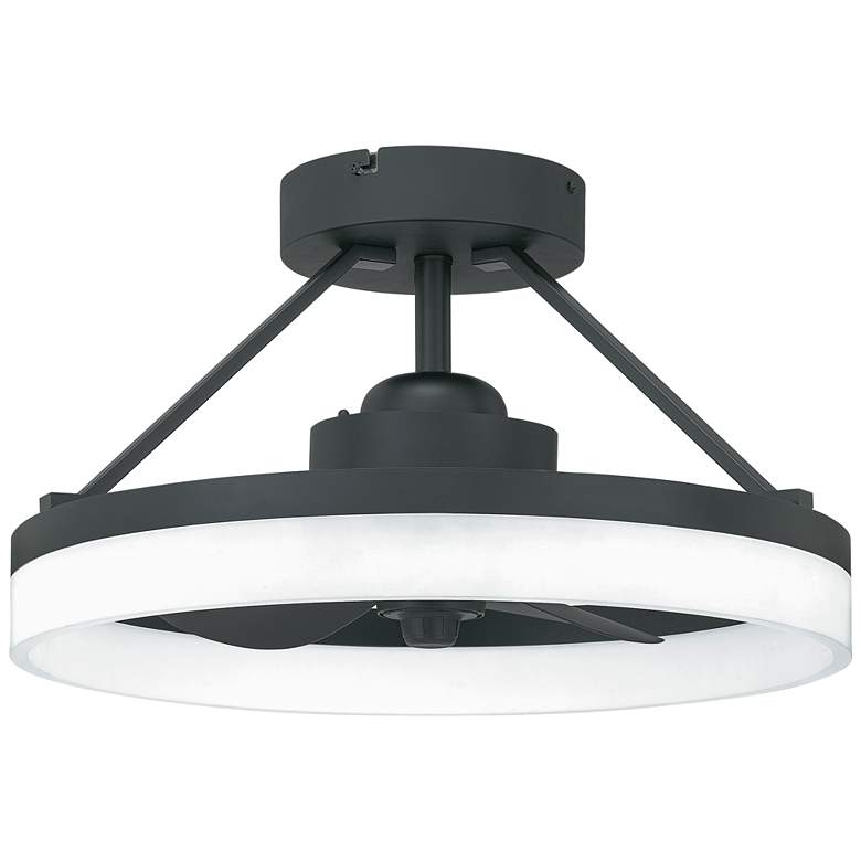 Image 1 14 inch Quoizel Cohen Oil-Rubbed Fandelier LED Ceiling Fan with Remote