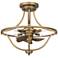 14" Quoizel Harvel Weathered Brass LED Ceiling Fan with Remote