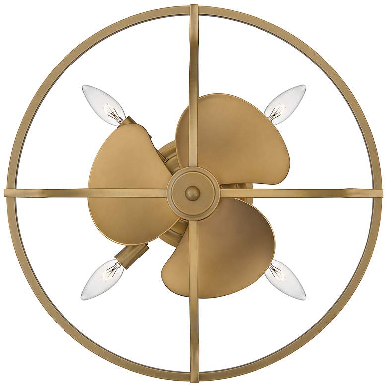 Image 7 14" Quoizel Harvel Weathered Brass LED Ceiling Fan with Remote more views