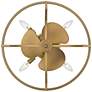 14" Quoizel Harvel Weathered Brass LED Ceiling Fan with Remote in scene