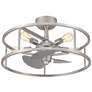 14" Quoizel New Harbor Nickel Fandelier Ceiling Fan with Remote