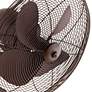 14" Quorum Piazza Oiled Bronze Damp Rated Oscillating Wall Fan