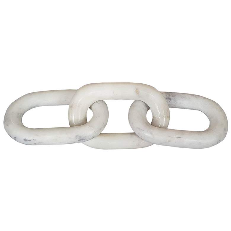 Image 1 14 inch White Marble Chain Decor