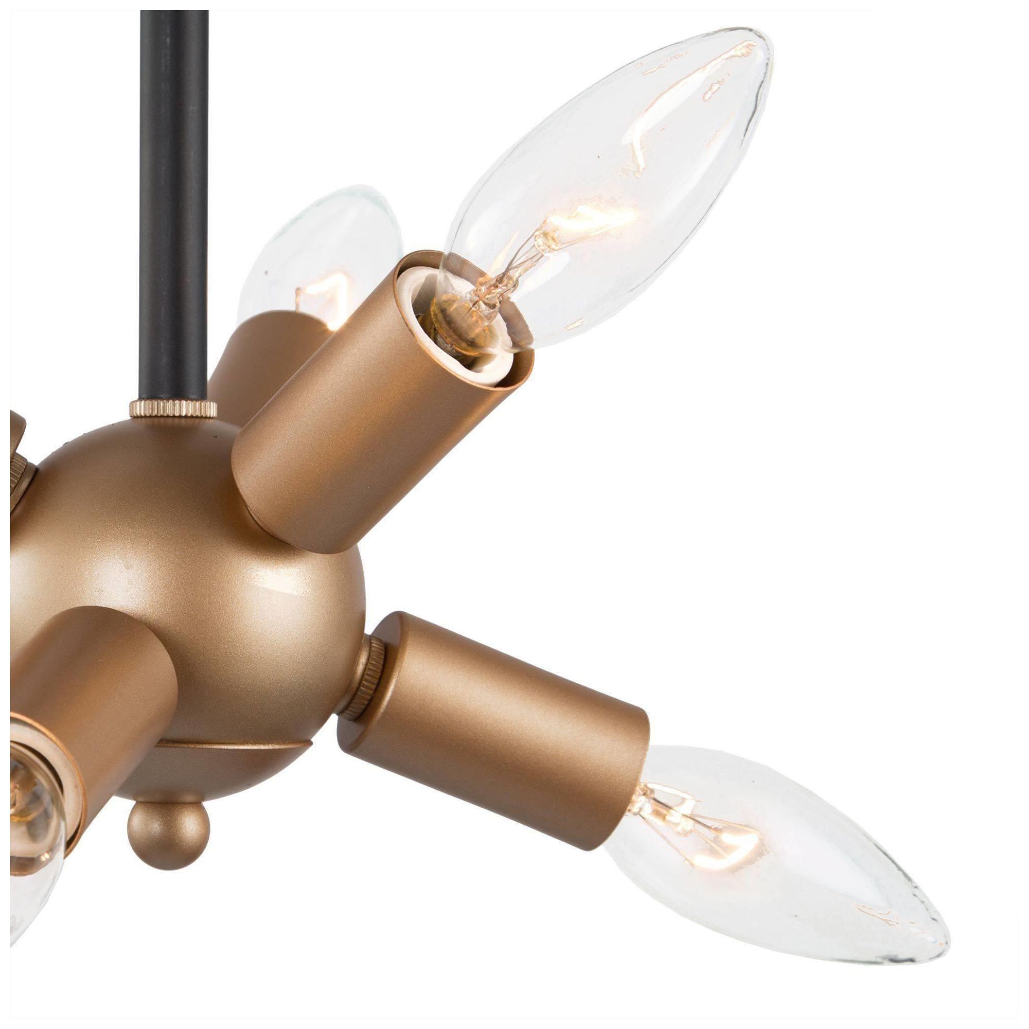 Image 2 14" Wide 6-Light Black Gold Lantern Square Chandelier more views