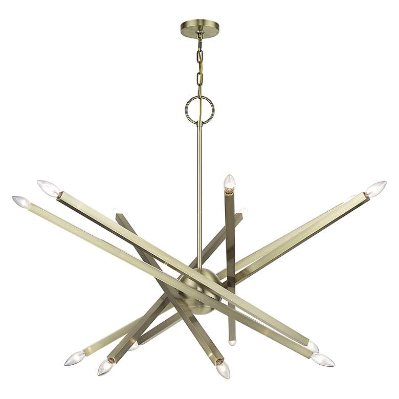Image 5 14 Light Antique Brass Extra Large Foyer Chandelier more views