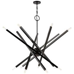 14 Light Black Chrome Extra Large Chandelier