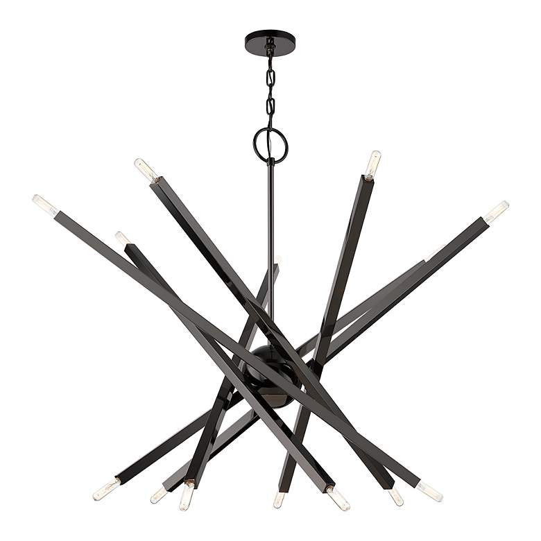 Image 5 14 Light Black Chrome Extra Large Chandelier more views