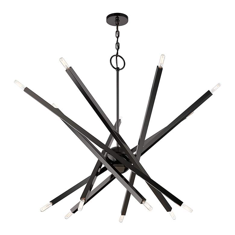 Image 6 14 Light Black Chrome Extra Large Chandelier more views