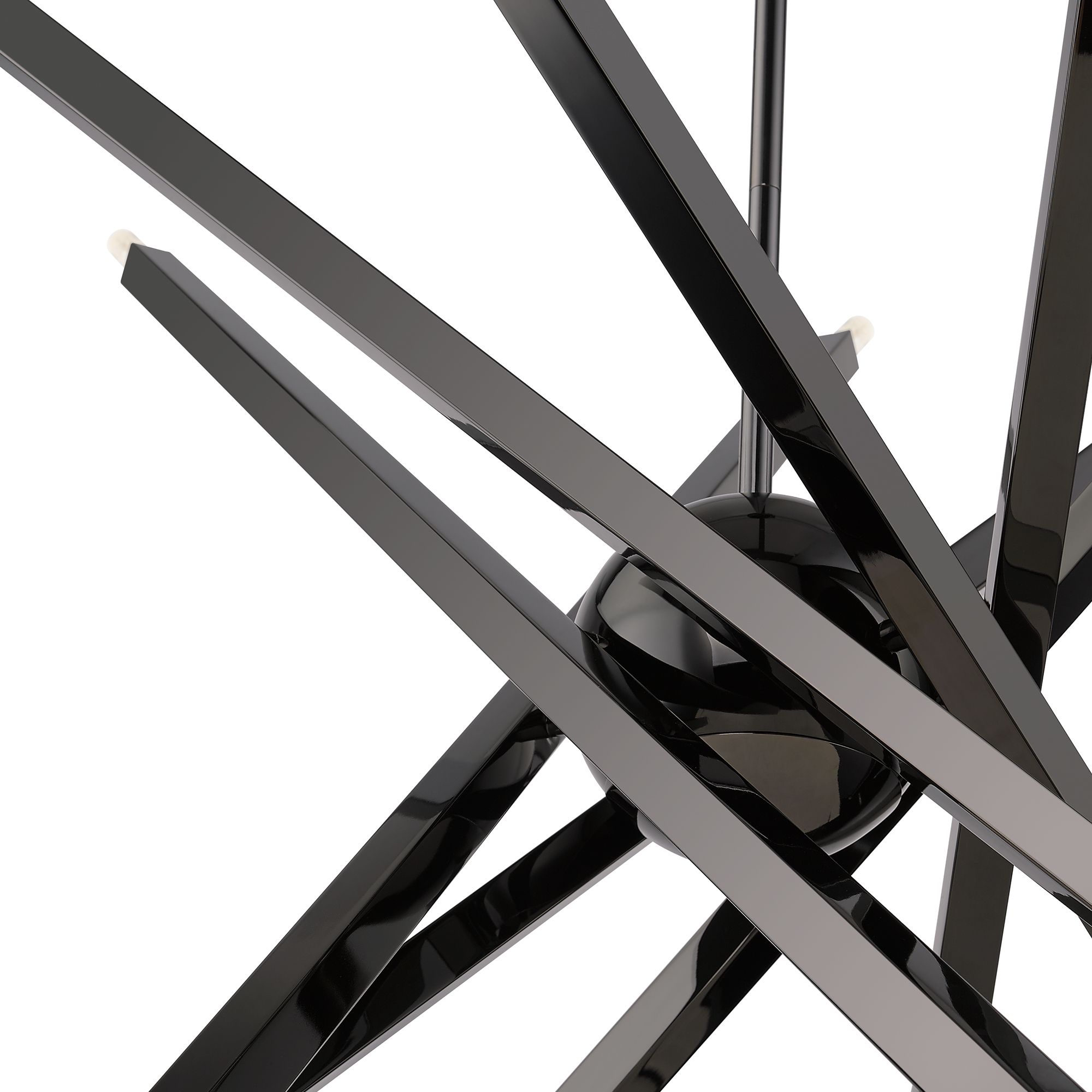 14 Light Black Chrome Extra Large Chandelier