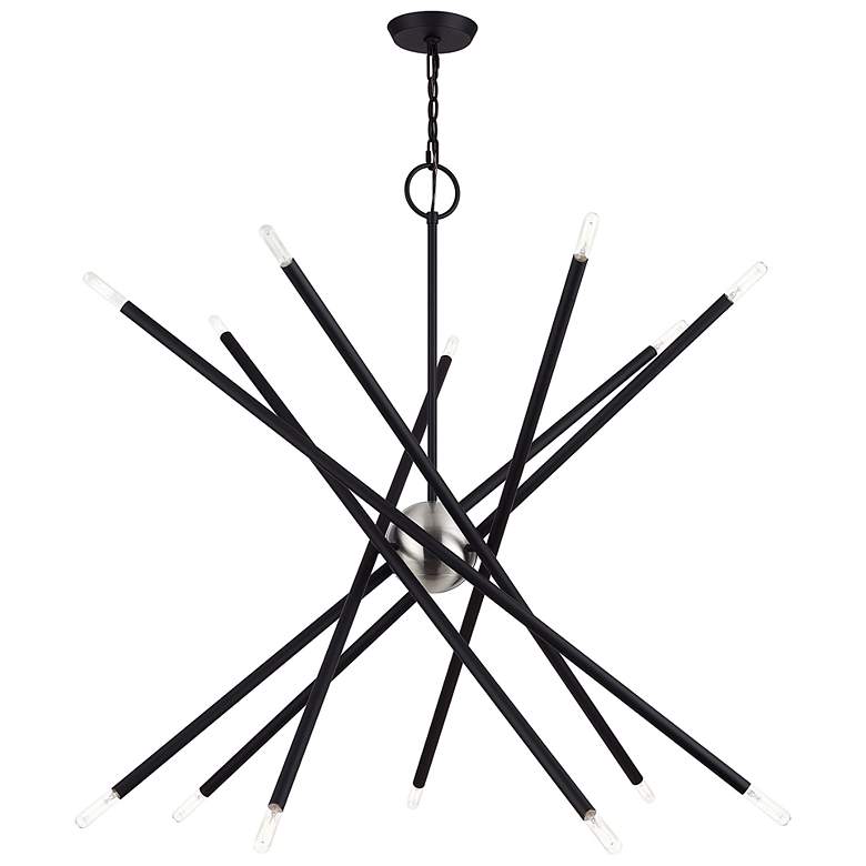 Image 2 14 Light Black Extra Large Foyer Chandelier