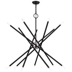 14 Light Black Extra Large Foyer Chandelier