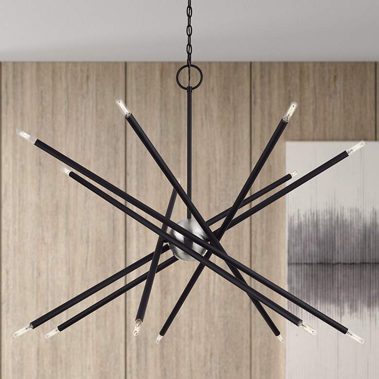 Image 1 14 Light Black Extra Large Foyer Chandelier