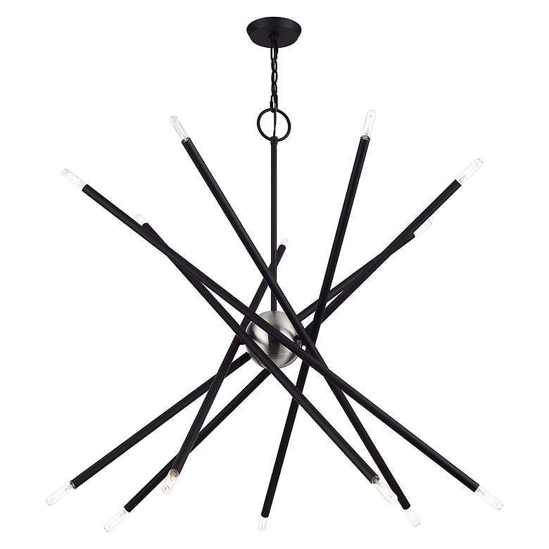 Image 3 14 Light Black Extra Large Foyer Chandelier more views