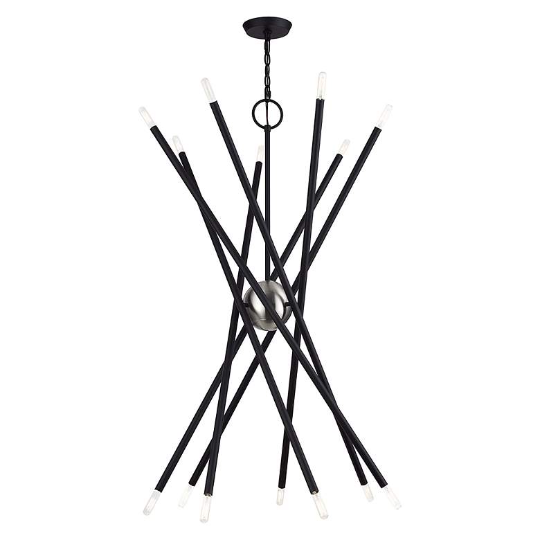 Image 6 14 Light Black Extra Large Foyer Chandelier more views
