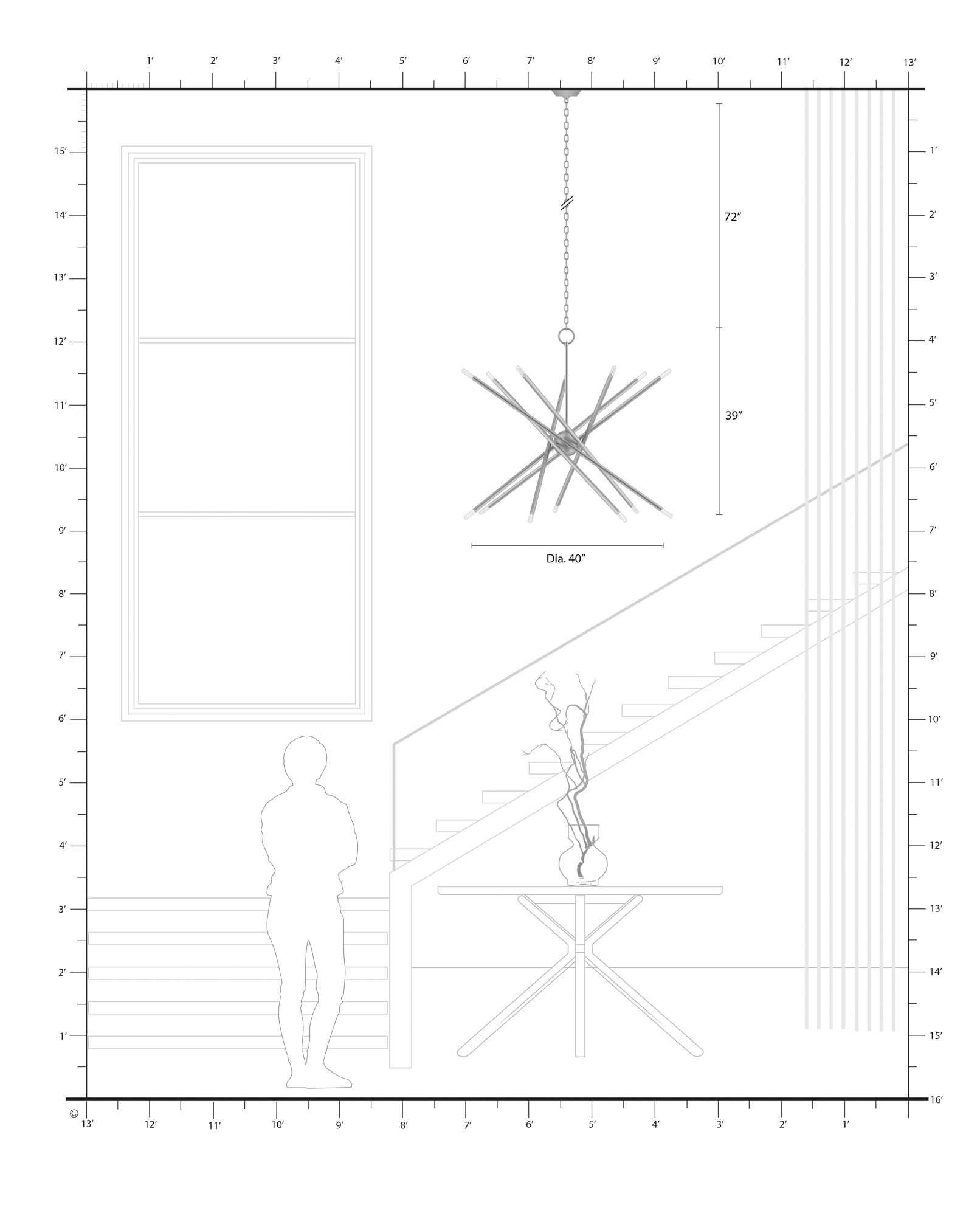 14 Light Black Extra Large Foyer Chandelier