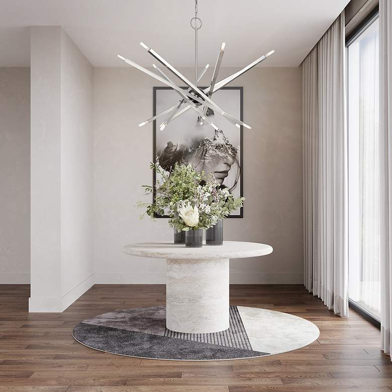 Image 4 14 Light Brushed Nickel Extra Large Foyer Chandelier more views