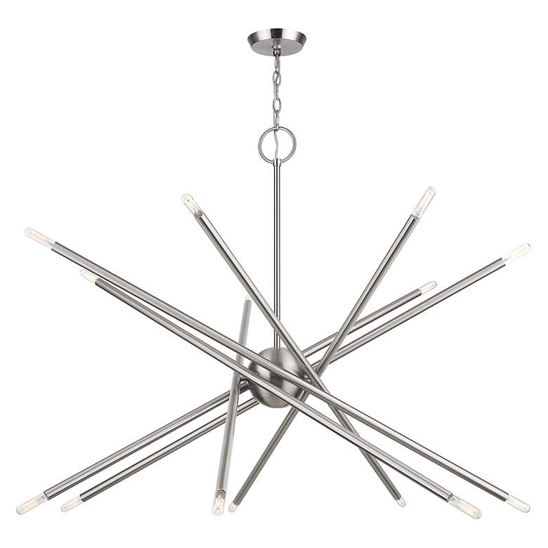 Image 5 14 Light Brushed Nickel Extra Large Foyer Chandelier more views