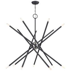 14 Light Scandinavian Gray Extra Large Foyer Chandelier