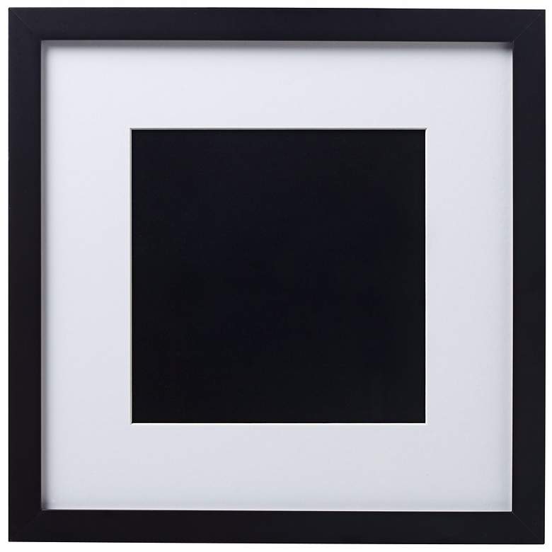 Image 1 14 x 14 Black Finish With White Matting Wall Art Frame