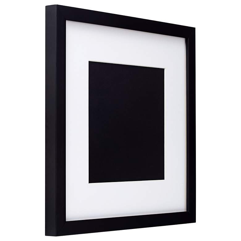 Image 2 14 x 14 Black Finish With White Matting Wall Art Frame more views