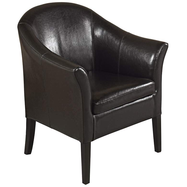 Image 1 1404 Black Bycast Leather Club Chair