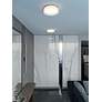 1_Studio 12" Wide Satin Brass LED Ceiling Flush Mount in scene