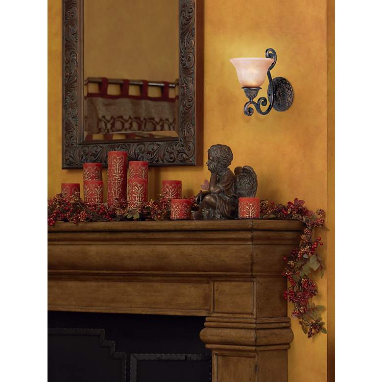 Image 1 Symphony Oil Rubbed Bronze 11" High Light Sconce in scene