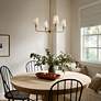 1_Kichler Pallas 25"W Brushed Natural Brass 4-Light Chandelier in scene