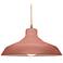 15.5"W Clay Frame Antique Brass Large Loft Beige Twisted LED Pendant