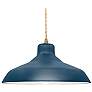 1_15.5"W Midnight Frame Antique Brass Large Loft Beige Twisted LED Penda
