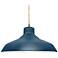 15.5"W Midnight/White Frame Antique Brass Large Loft Twisted LED Penda