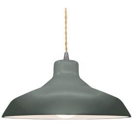 15.5"W Pewter Green Frame Nickel Large Loft Beige Twisted LED Pendant 15.5"W Pewter Green Frame Nickel Large Loft Beige Twisted LED Pendant