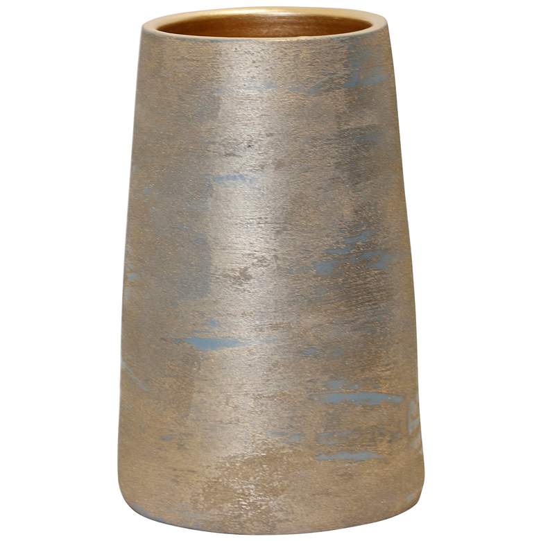 Image 1 15.7" High Hand Painted Sand Blue Small Vase