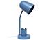 15.75" Sleek Essentials Metal Table Desk Lamp with Compartment, Blue