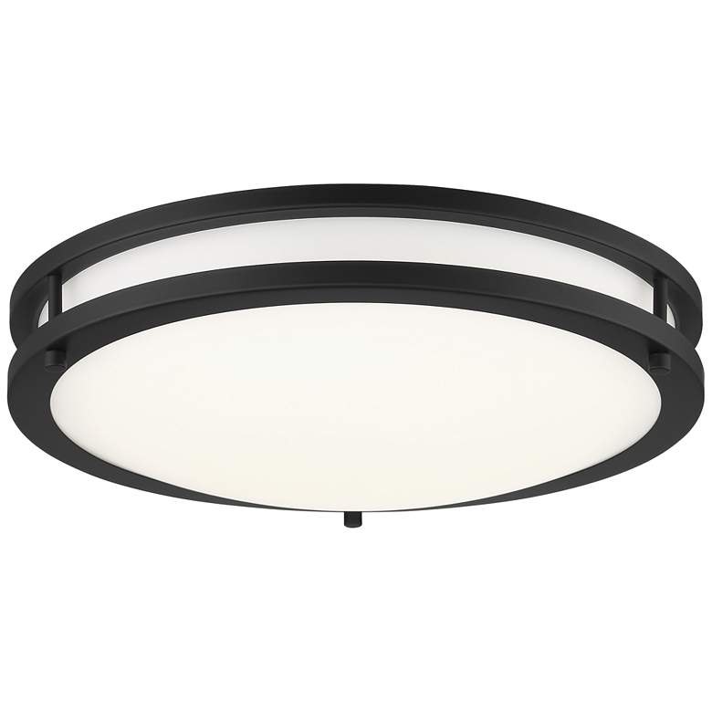 Image 1 15 3/4 inch Wide Black LED Ceiling Light by Minka Lighting Inc.