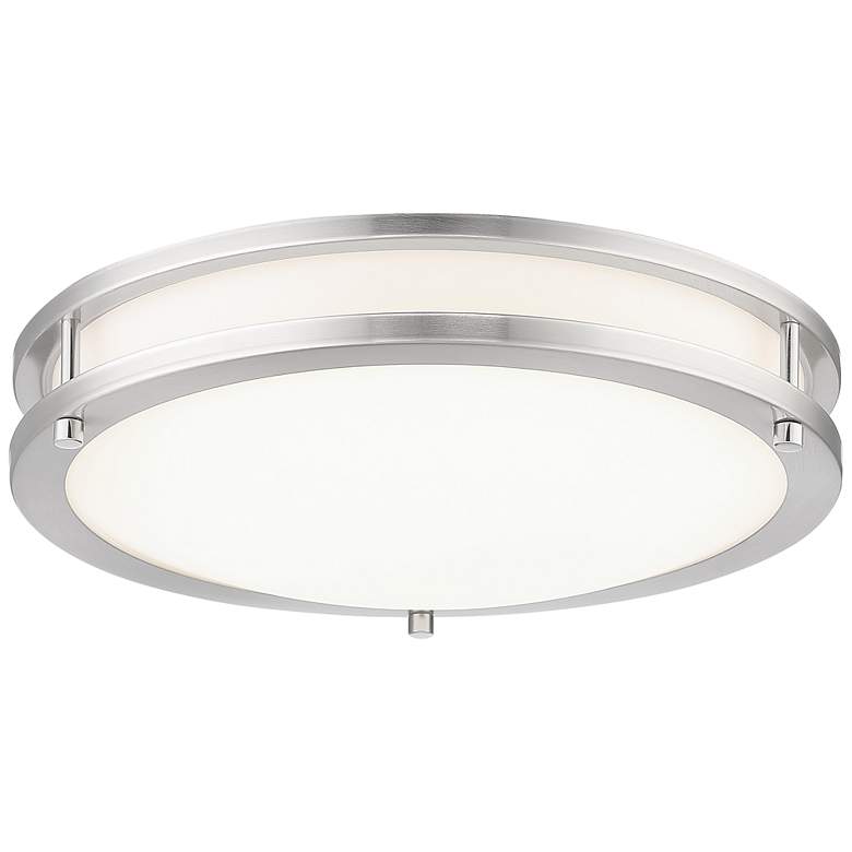 Image 1 15 3/4 inch Wide Nickel LED Ceiling Light by Minka Lighting Inc.