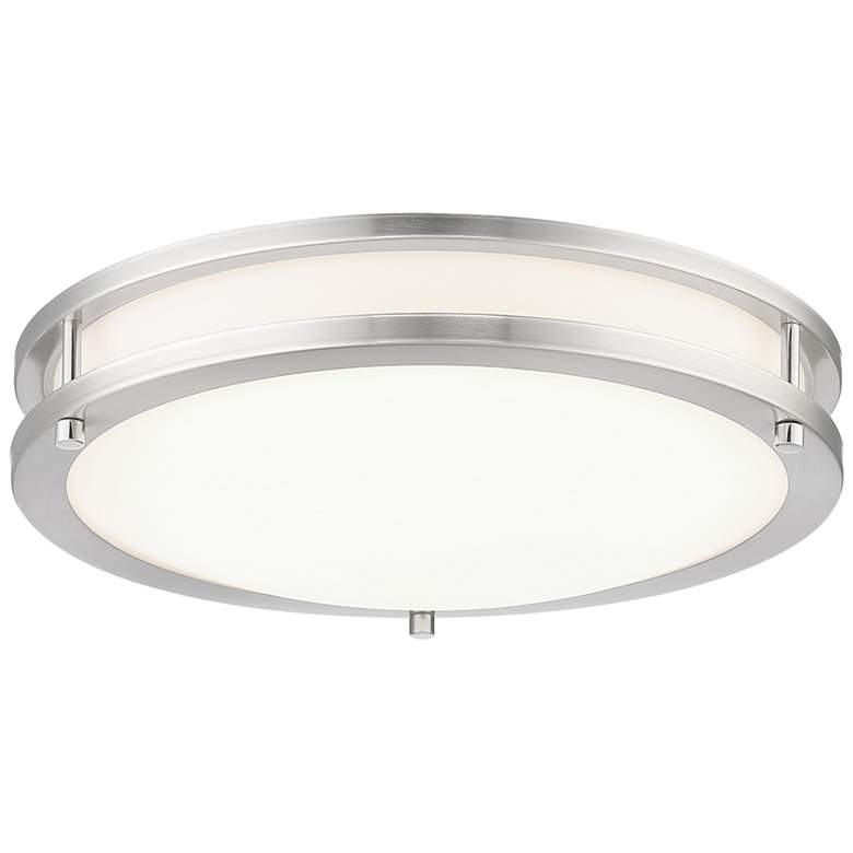 Image 2 15 3/4" Wide Nickel LED Ceiling Light by Minka Lighting Inc.