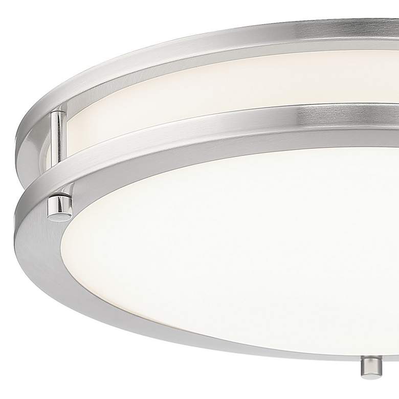 Image 3 15 3/4 inch Wide Nickel LED Ceiling Light by Minka Lighting Inc. more views