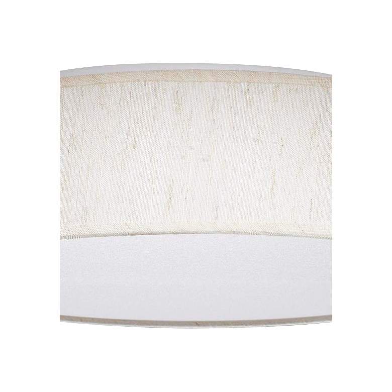 Image 2 15 inch CCT Selectable Fabric Drum LED Decor Flush Mount Beige Fabric Shade more views