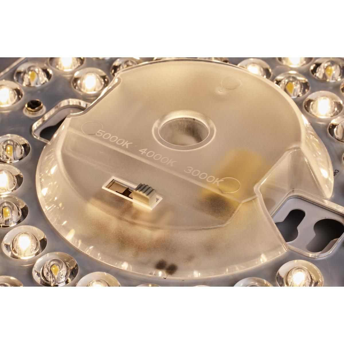 15 inch CCT Selectable Fabric Drum LED Decor Flush Mount Beige Fabric Shade