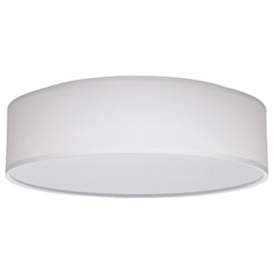Image1 of 15 inch CCT Selectable Fabric Drum LED Decor Flush Mount Fixture White