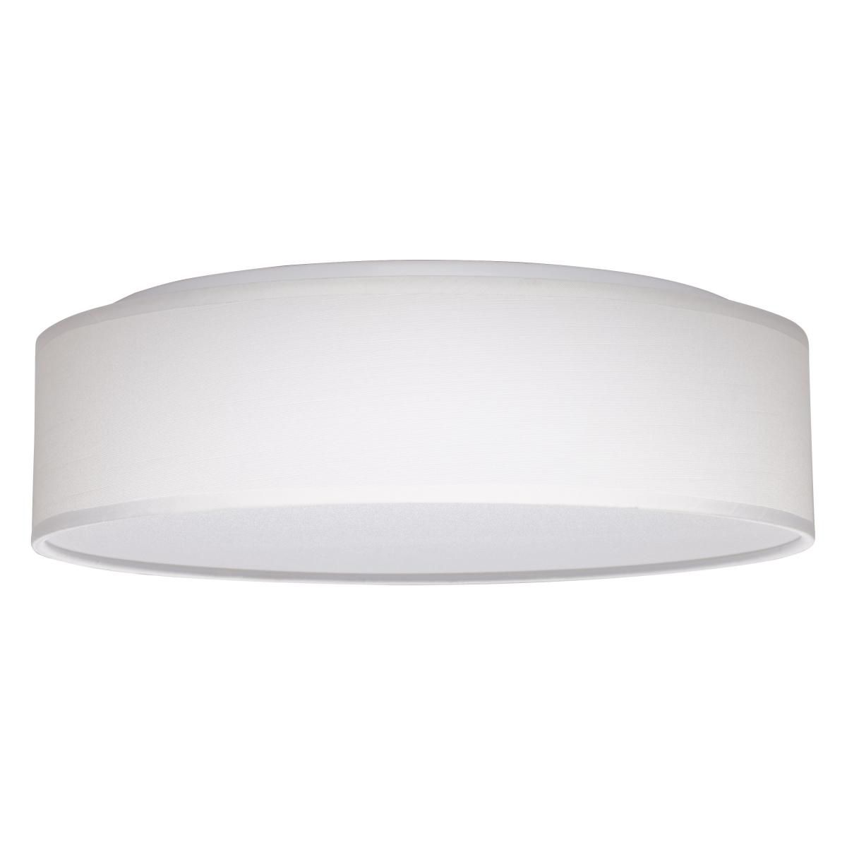Image 3 15 inch CCT Selectable Fabric Drum LED Decor Flush Mount Fixture White more views