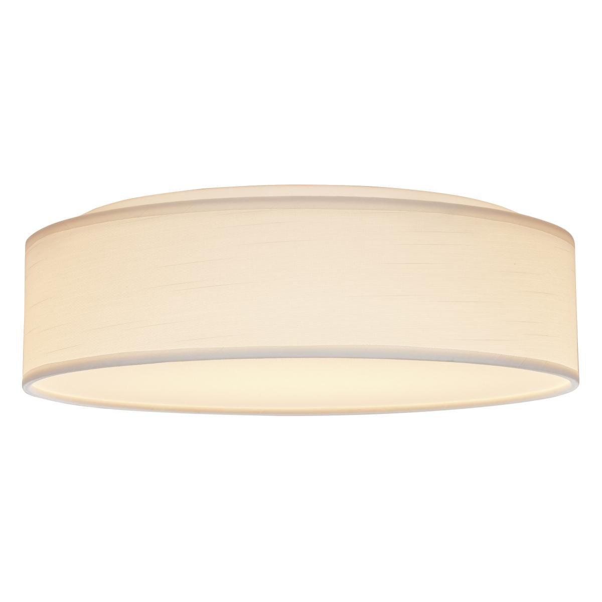 Image 4 15 inch CCT Selectable Fabric Drum LED Decor Flush Mount Fixture White more views