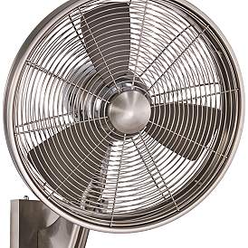 Image3 of 15" Minka Aire Anywhere Brushed Nickel Oscillating Plug-In Wall Fan more views