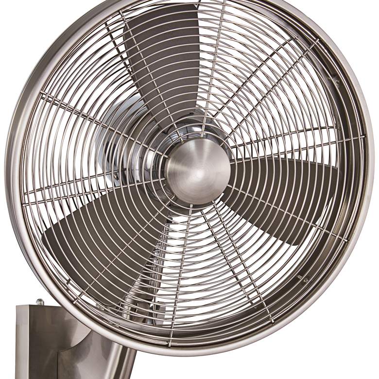 Image 3 15 inch Minka Aire Anywhere Brushed Nickel Oscillating Plug-In Wall Fan more views
