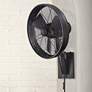 15" Minka Aire Anywhere Matte Black Pull Chain Outdoor Wall Fan