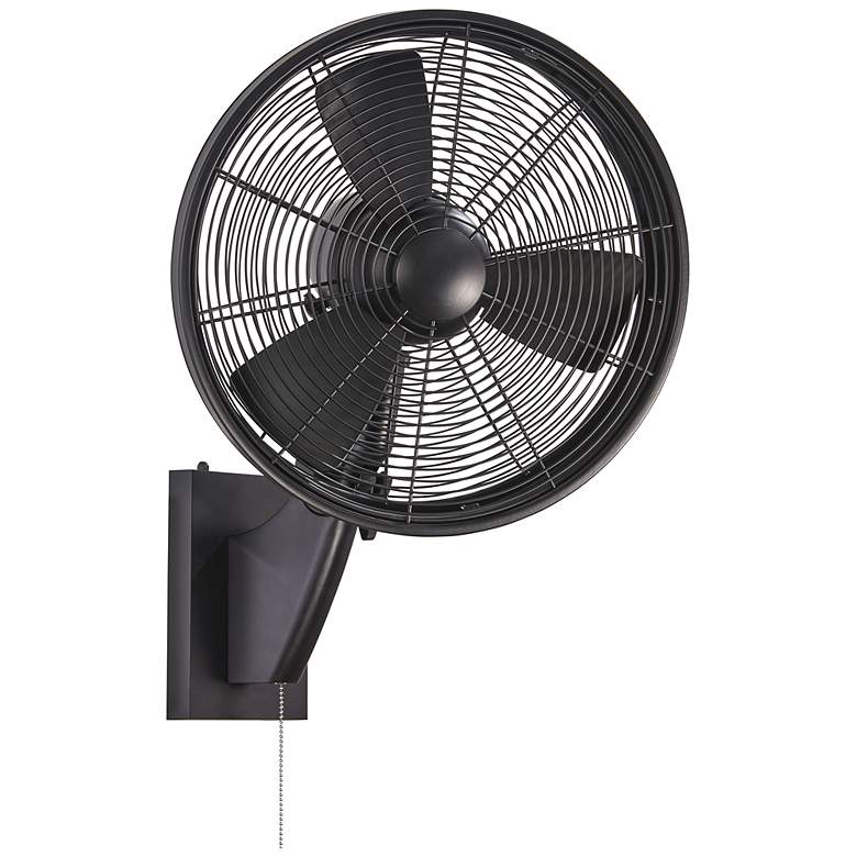 Image 5 15" Minka Aire Anywhere Matte Black Pull Chain Outdoor Wall Fan more views