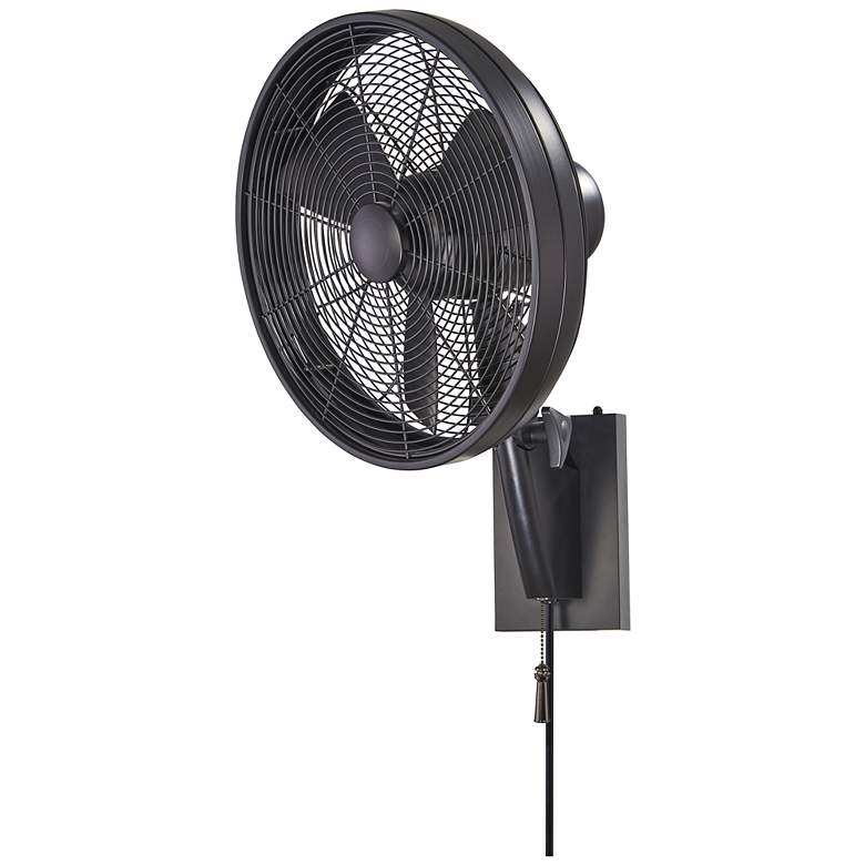 Image 6 15" Minka Aire Anywhere Matte Black Pull Chain Outdoor Wall Fan more views