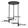 15 Light Black Extra Large Chandelier with Brushed Nickel Accents